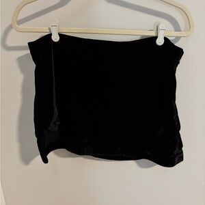 NWOT FREE PEOPLE Black Velvet Skirt woemns 10